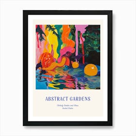 Colourful Gardens Chihuly Garden And Glass Usa Blue Poster Art Print