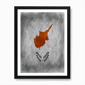 Cyprus Flag Texture Art Print