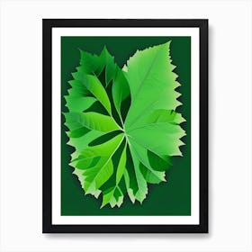 Calamint Leaf Vibrant Inspired 3 Art Print