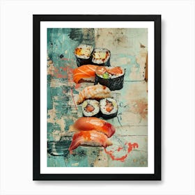 Kitsch Sushi Collage 1 Art Print