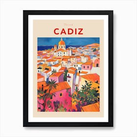 Cadiz Spain 5 Fauvist Travel Poster Art Print