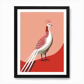 Minimalist Pheasant 4 Illustration Art Print
