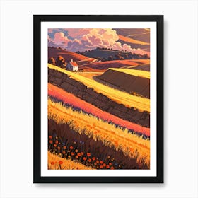 Sunset In The Countryside 15 Art Print