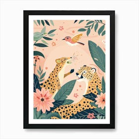 Cheetahs In The Jungle Art Print