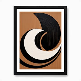 Bauhaus Serenity: Abstract Beige Art Print