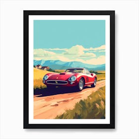 A Ferrari 250 Gto In The Tuscany Italy Illustration 2 Art Print