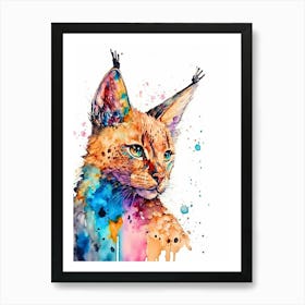 Cat Water Color Art Print