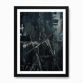 Abstract Black And White Painting 2 Art Print