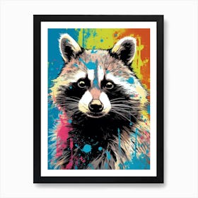 Raccoon Colourful 1 Art Print