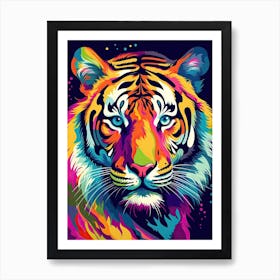 Tiger Art In Pop Art Style 3 Art Print