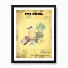 Cocktail Pina Colada Art Print