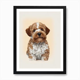 Lagotto Romagnolo Illustration Dog Art Print