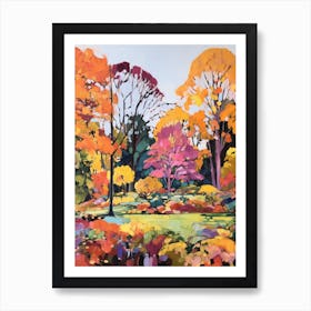 Autumn Gardens Painting Royal Botanic Gardens Melbourne 7 Art Print