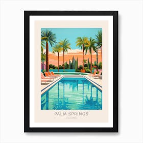 Palm Springs California 2 Midcentury Modern Pool Poster Art Print