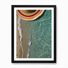 Hat On The Beach Art Print