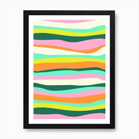 Miami Graphic Stripes Art Print