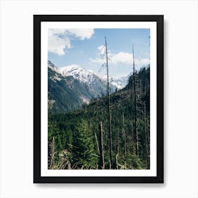 Spring Snow Mountains Art Print