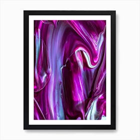 Abstract Purple Painting Affiche