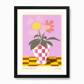 Spring Collection Pansies Flower Vase 2 Art Print