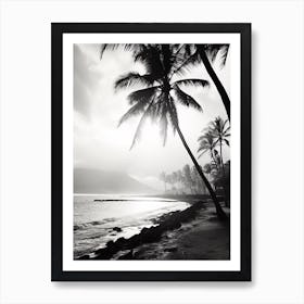 Hawaii, Black And White Analogue Photograph 1 Art Print