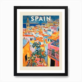 Cadiz Spain 3 Fauvist Painting  Travel Poster Art Print