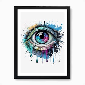 Painted eye stare at you Art Print