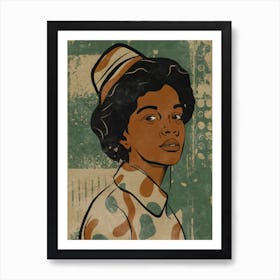 African American Woman, vintage Art Print