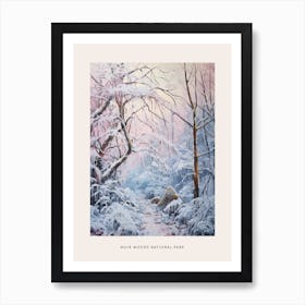 Dreamy Winter National Park Poster  Muir Woods National Park United States 2 Art Print