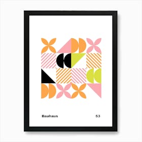 Geometric Bauhaus Poster 53 Art Print