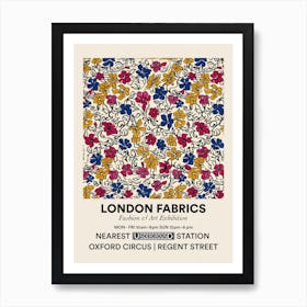 Poster Rose Mist London Fabrics Floral Pattern 8 Art Print