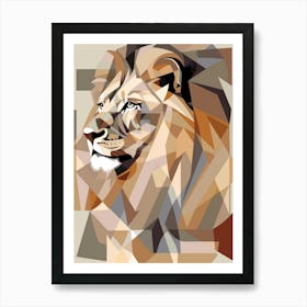 Abstract Lion 1 Art Print