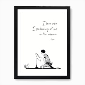 In the Mirror - White Art Print