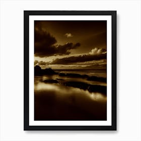 Sunset On The Beach 1037 Art Print