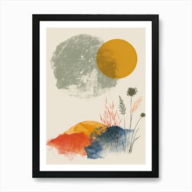 Boomerang Shadows Mid Century Style Art Print