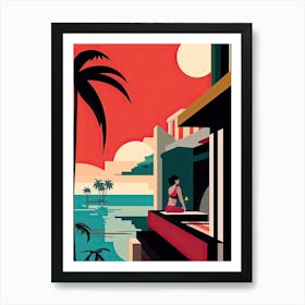 Phuket, Thailand, Bold Outlines 3 Art Print