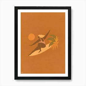 Lady Slider Mustard  - Tropicool Studio Art Print