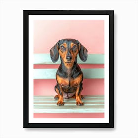 Dachshund.Generated AI. Art Print 2 Affiche