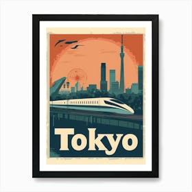 Aihrgdesign A Mid Century Modern Travel Poster For Tokyo Show 0dda53ba C866 4058 B67c E0d8428a4516 1 Poster