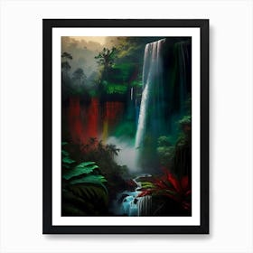 Tumpak Sewu, Indonesia Nat Viga Style Art Print