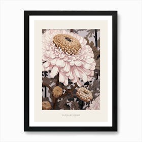 Flower Illustration Chrysanthemum 2 Poster Art Print