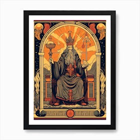 The Hierophant Tarot Card, Vintage 1 Art Print