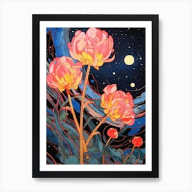 Surreal Tulip Illustration 2 Art Print