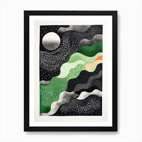 Celestial Symphony; Risograph Abstract Vintage Art Print