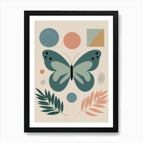 Boho Minimalist Butterfly Poster 6 Art Print