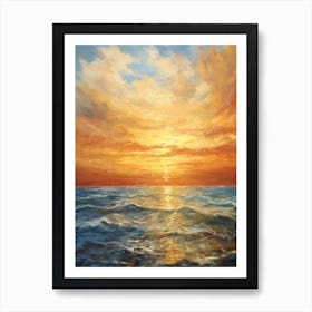 Sunset Over The Ocean 24 Art Print