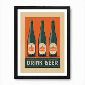 Save Water Drink Beer Art Print
