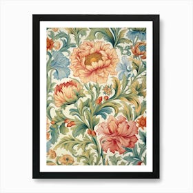 Floral Wallpaper 96 Art Print