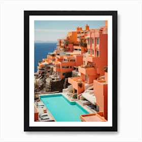 Amadores Beach Gran Canaria Spain Mediterranean Style Illustration 1 Art Print