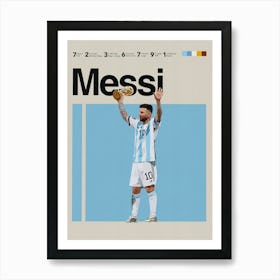 Lionel Messi Argentina 3 1 Art Print