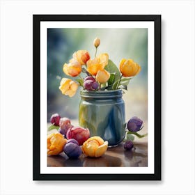 Tulips In A Vase Art Print